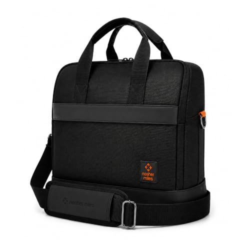 Image of Nasher Miles Briefcase & Messenger Bag | Lightweight PU & Polyester with Adjustable Strap, Fits Laptop | Ideal for Office & Travel | for Men & Women