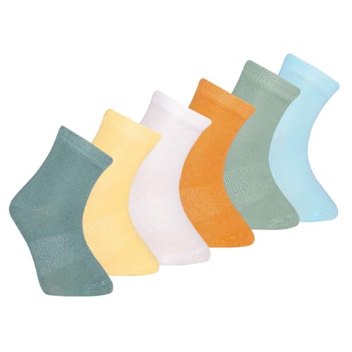 Image of Petit Minou Luna Baby & Toddler Seamless-Toe Viscose from Bamboo Crew Socks (6-Pack)