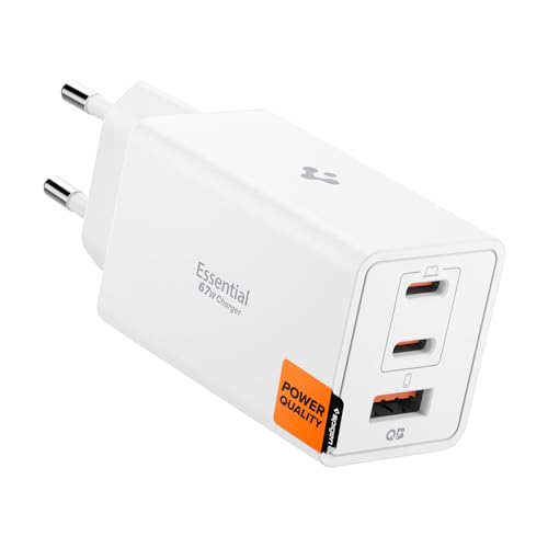Spigen ArcStation Essential 67W USB C & A Fast Charger [Compact &...