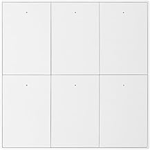 6 Gangs Tuya Zigbee Interruptor preto com interruptor neutro de luz de parede Smartthings Alexa Controle do Google Home (Vertical - Branco)