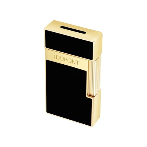 Encendedor S.T. Dupont Biggy Black Lacquer & Gold miniatura 4