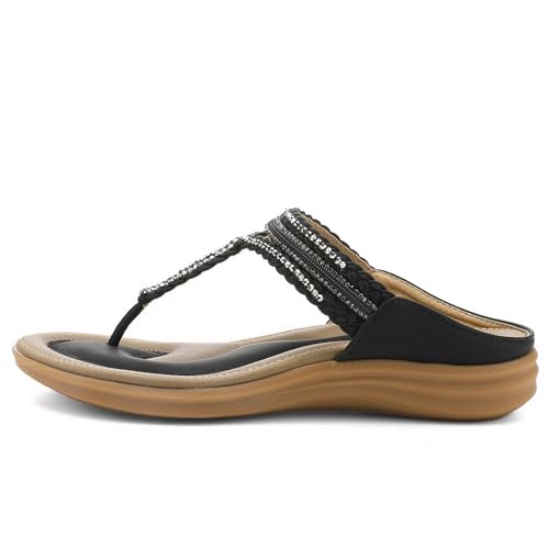 Image of UBFEN Womens Slides Walking Sandals Comfortable Platform Slip On Dressy Summer