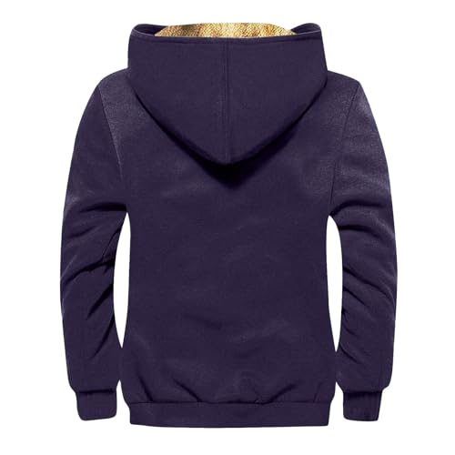 Mens Winter Coat Long Sleeve Hunting Plush Zip Up Big and Tall Thicken Fleece Lined Warm Sherpa Vintage Streetwear2