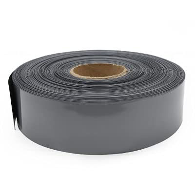 Cable Tidy，Wire Tidy Lithium Battery Heat Shrink Tubing Li-ion Wrap Cover Skin PVC Shrinkable Film Sleeve Insulation Sheath(Silver Gray)