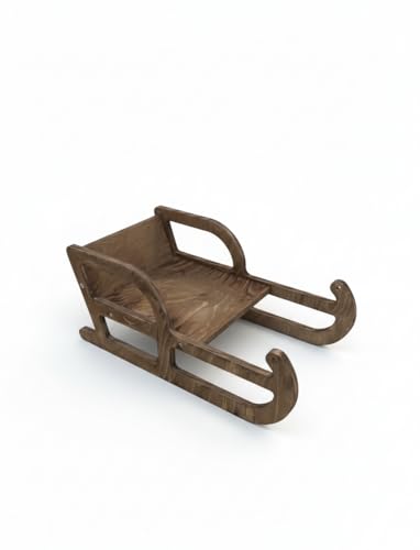 MEBUILD Wooden Sled Chair, Rustic Vintage Style...