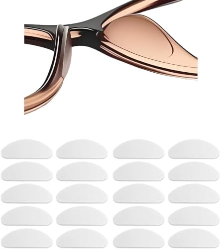 Eyeglass Nose Pads,Clear Adhesive Nose Pads for Glasses,Silicone Glasses Nose Pads Non Slip for Eyeglasses Sunglasses,1mm. (Clear4-10Pcs)