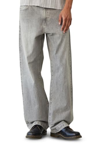 PacSun Men's Dylan Baggy Jeans Tonal Stripe Gray