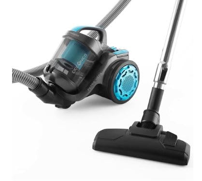 ASPIRADOR ORBEGOZO CLASE A 800W CICLONICO S/BOLSA 78DB negro y turquesaJP20