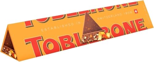 Image of Premium Swiss Chocolate Bar - Best gift for Christmas (Toblerone Orange Twist Chocolate Bar 360g)