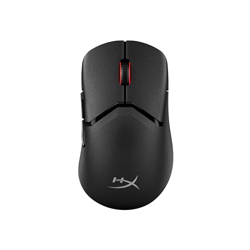 HyperX Pulsefire Saga Pro, Souris Gaming sans Fil Ultra-légère 69g, capteur Optique 26K jusqu'à 26 000 DPI, Polling Rate 4 000 Hz, Double Connexion 2.4 GHz et Bluetooth, autonomie 90h, RGB, Noir