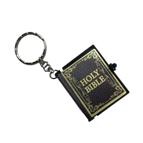Llavero para monedero, colgante, llavero bíblico real, llavero para libro, llavero religioso
