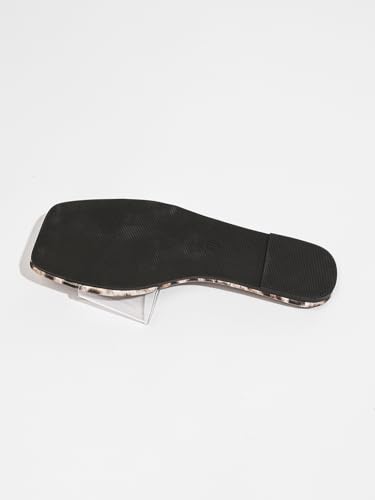 Image of Verdusa Clear Sandals For Women Square Toe Slides Summer Slip On Beach Flat Sandals