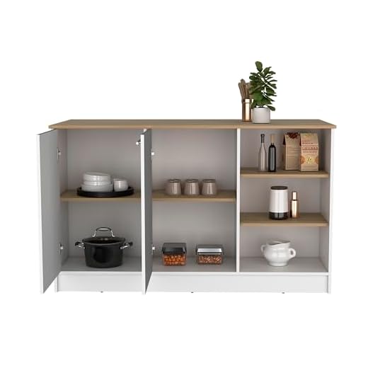 LUMILAND Spacious Kitchen Island for Gatherings