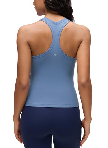 Image of CRZ YOGA Butterluxe Racerback Tank Waist Length | Yoga, Extremely Soft, Tight Fit, Scoop Neck, Sleeveless Tops for Women