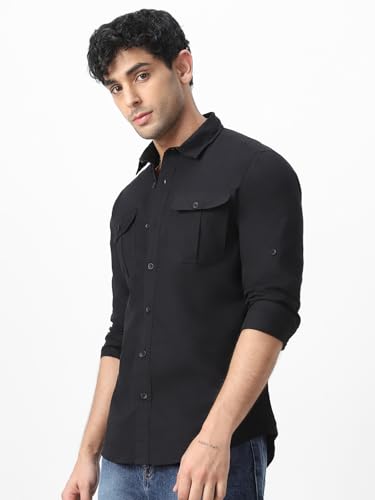 Image of Urbano Fashion Men's Cotton Full Sleeve Regular Fit Casual Solid Shirt