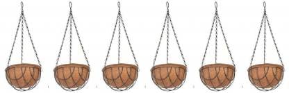 Niyara Metal Hanging Planter Basket with Coco Coir Liner Wall Mount Wire Hanging Plant Holder Large for Indoor Outdoor Garden Porch and Balcony Color :Black (11 inch Set of 6) (B09V2YMTJ7) Amazon Price History, Amazon Price Tracker