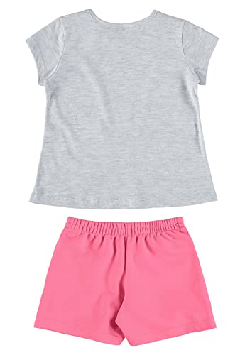 Conjunto Bebê Blusa Manga Curta e Short, Bee Loop, Bebê Menina, MESCLA ALVEJADO, M