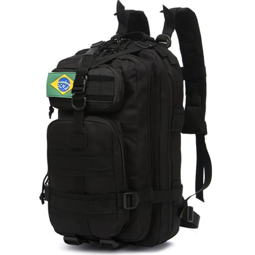 THURAM 20 Litros Resistente Nylon Impermeável Pesca Caça Mochila Ao Ar Livre Militar Tático Esportes Caminhadas Mochilas (Preto)