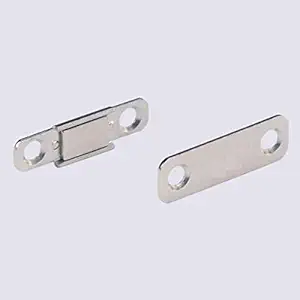 Nixnine Steel Regular Ultra Thin Cabinet Magnetic Door Catch Stopper (Silver, 4cm x 2cm x 0.3cm) Pack of 2