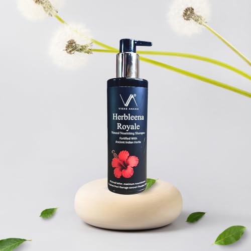 Image of Herbleena Royale Natural Nourishing Shampoo by VA (VIKKE ANAND) | Damage Control Features | Sulphate & Paraben Free | Fortified With Indian Herbs | 250ml (buy 1 get1 free)