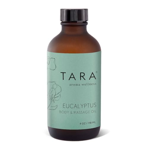 Image of TARA Spa Therapy Eucalyptus Massage Oil - Premium Organic Oil for Relaxation & Stress Relief, 100% Pure Essential Oils, Eucalyptus, 4 oz