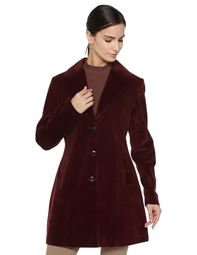 Image of Qube By Fort Collins Women's Knitted Hip Length Tweed Blazer - Stylish, Versatile, And Elegant For Office Or Casual Wear
