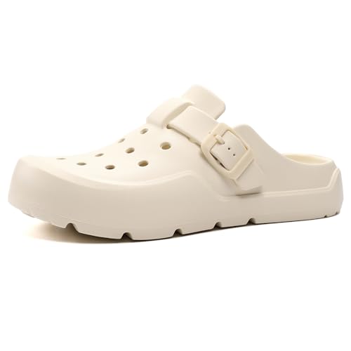 Image of Clogs for Women Slide Sandals Comfortable Ease of Slip-On Clogs with Arch Support Slip Resistant Clog Sandals Recovery Pillow Slides,White,6