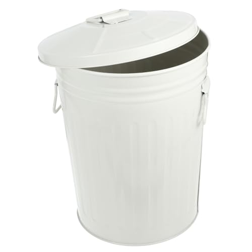 Caneca de basura rectangular Beige de hierro 8L