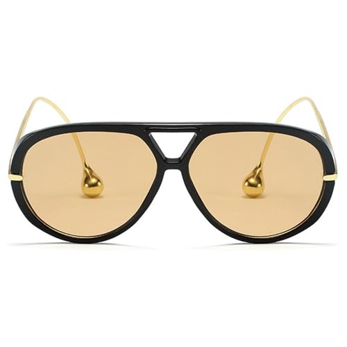 willochra Vintage Oversized Pilot Shield Sunglasses Women Luxury Trendy Goggles Sun Glasses For Ladies Big Frame Eyewear UV400 (C2)