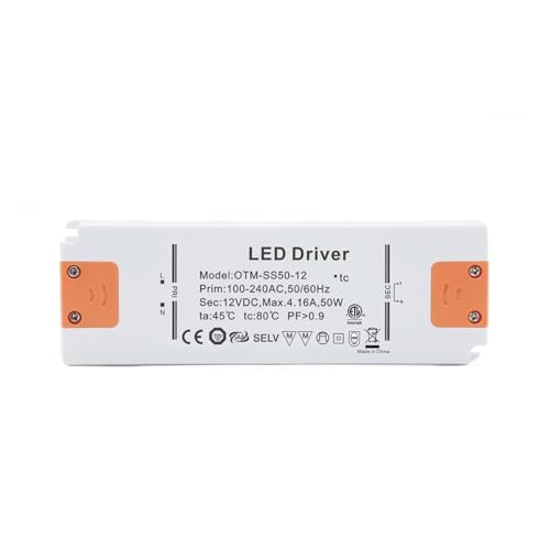 Pilote LED 50W tension constante transformateur bipolaire coque plastique