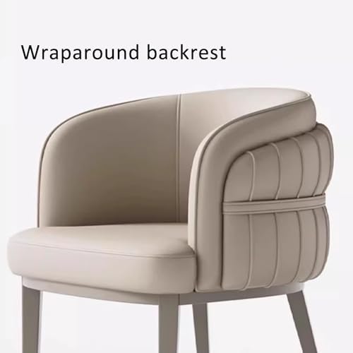 Miniatura 4 de Juego de 4 sillas de comedor de cuero negro, sillas tapizadas de cocina y acento con respaldo envolvente, patas de metal para oficina, dormitorio y