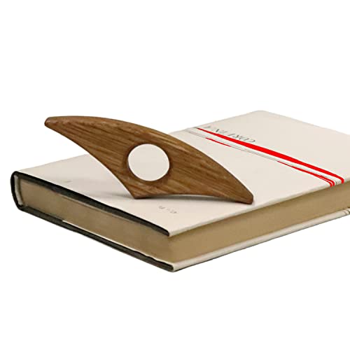 BUNBAN Edler Seitenhalter Daumenring aus Massivholz, Thumb Thing Lesezubehör für Bücher in 3 Größen (S, M, L) Variante 1 (Eiche, 20 mm) Cover