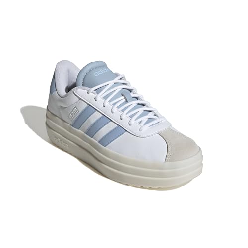 Image of adidas Womens Vl Court Bold Lace Up Sneakers Shoes Casual - Pink