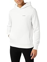 Calvin Klein Men's Sportswear, Micro Logo Repreve Hoodie, Bright White, 2X-Large