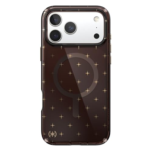 Image of Speck Presidio LUX for iPhone 17 Pro Max Case, MagSafe-Compatible, Slim Protective Case, Luxury Shade /Gold Stars