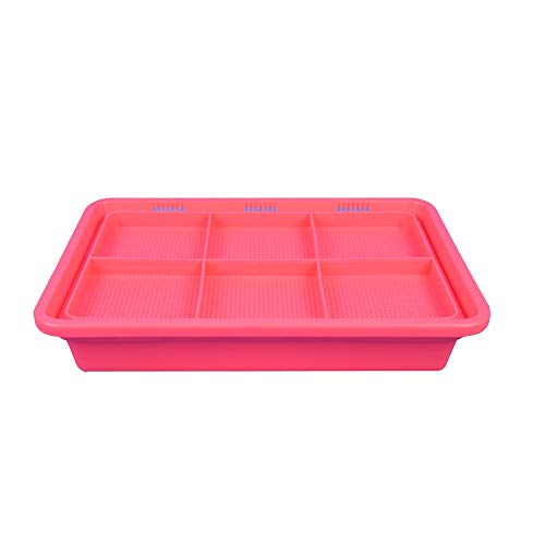 G/J/F Balcony Planting Trays, Resin Plastic Planting Kit Durable Soilless Cultivation Equipment/32×22×6cm Pink/green (Color : Pink)