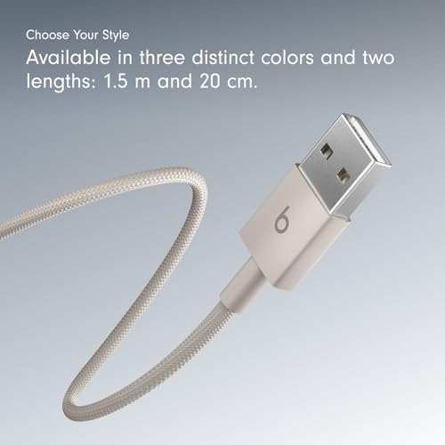Beats USB-A to USB-C Woven Cable Fast Charging Durable and Tangle-Free Design Compatible Charger for Apple & Android Devices (1.5 m, 5 ft) - Surge Stone - image 7