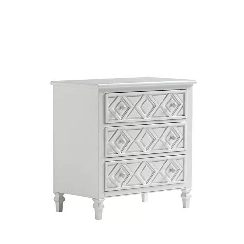 Shilpi Handmade Wooden Multipurpose Usage 3 Drawer Chest in White Finishing (White)-image-11