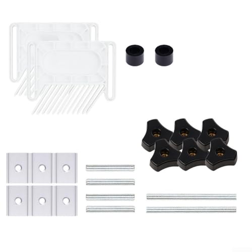 Feeshoppher Wing Feather Board Set Nylon Guide Plate Pressure Board Auxiliar Tool for Table Saw Band Saw and Inverted Circular Saw with Adjustable Range Secure Wood Holding and Bev(C)