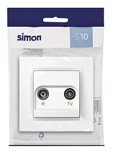 Toma Televisione Intermedia Bianco Simon 10 - 3