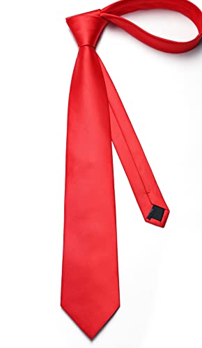 Image of Enlision Mens Ties Solid Color Satin Necktie Ties for men Handkerchief Cufflinks Pocket Squares for Wedding