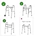 Tray and Bag for Folding Walkers, Mobility Tray Table, Multi Pockets Walker Basket for Seniors Detachable with Cup Holder, Foldable Walker Accessories for Elderly, Fits Most Standard Walkers