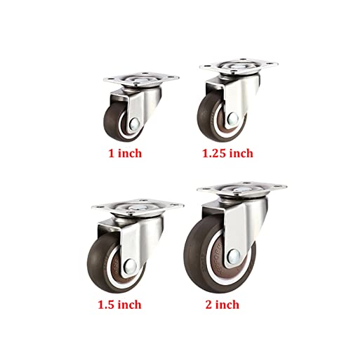 Roulettes de meubles roulette pivotante argent pour plateforme
