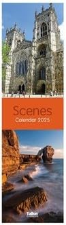 2025 Super Slim Month To View Spiral Bound Scenic Photo Wall Calendar - Scenes