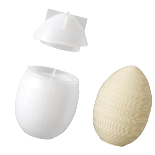 BWANGIAO Molde de Resina con Forma de Huevo de Silicona, Suministros Hechos a Mano para contenedores de Almacenamiento de Joyas y decoración con Tapa.