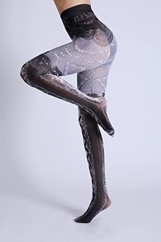 Image of Sahabowi Women Tights, Sheer High Waist Pantyhose, Vintage Control Top Stockings, Siwa 4