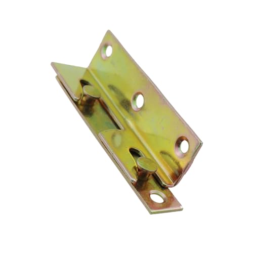 SQXBK 4PCS Non Tongue and Groove Bedrail Accessory Bedrail Bracket Colour Zinc Connecting Bed Hook Suitable for Wooden Bedframe Headboard Footboard and Bunk Bed Ladder