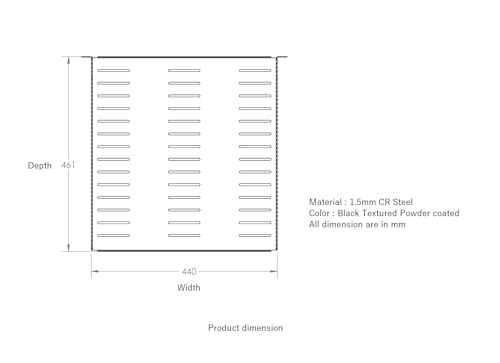 Image of XtremeMiner 19 Inch U Rack Mount 1U Shelf Tray (Default Fixed Mounting)