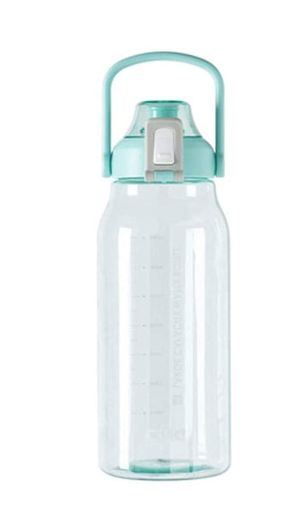 Wasserflaschen Trinkflasche Sportflasche Wasserflasche mit Markierung, halb Gallonen motivierter Wasserflasche mit Stroh, breiten Mundwasserkrüge for Sport Sportflasche Wasserflasche ( Color : F , Siz