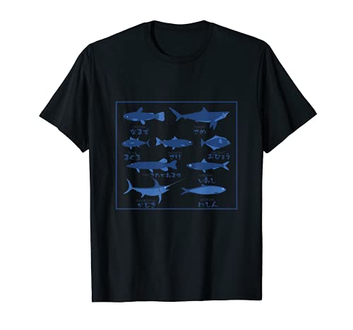 釣り 面白いtシャツ 魚の種類 釣り人 文字入り メンズ おもしろ 面白い 服 オリジナル 海釣り 川釣り 文字Tシャツ Tシャツ